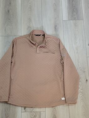 Travis Mathew Quilted Pullover in Dusty Rose